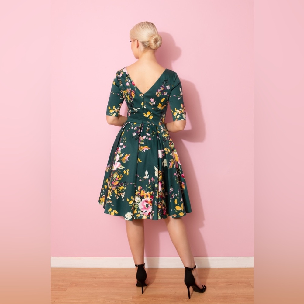 The Pretty Dress Company Hepburn Swing Dress - Seville